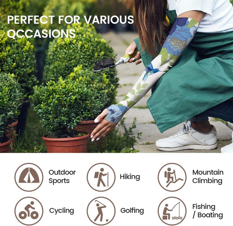 YPHCDO Store Gardening Sleeves Farm Sun Protection Arm Cooling Sleeves Thorn Proof Garden for Women Men with Thumb Hole - Image 4